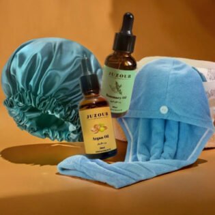 Rosemary & Argan & Microfiber Towel & Satin Bonnet